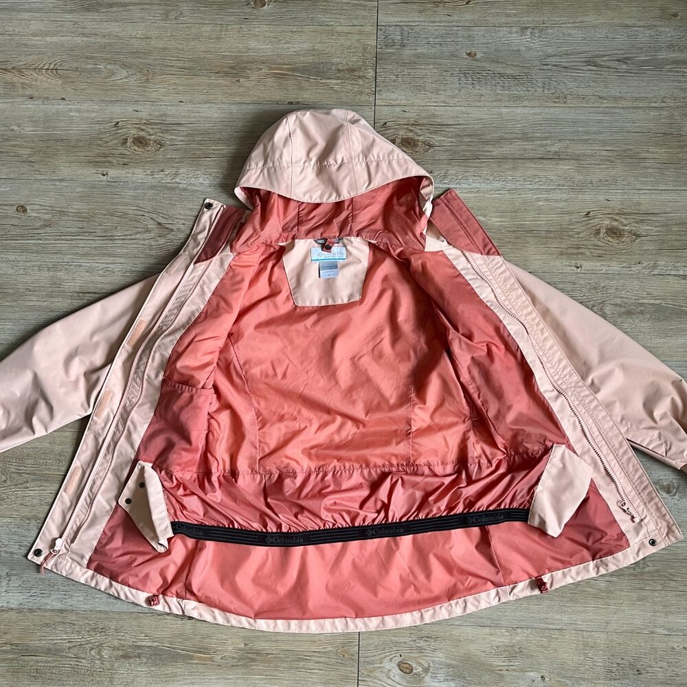 Columbia Whirlibird Interchange 3-in-1 Jacket with Omni Heat Peach Pink XS/Ski - Picture 3 of 10